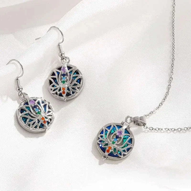 🌸 Elegant 7 Chakra Lotus Necklace: Healing Stone Pendant for Women – Energy Balance Yoga Jewelry & Meaningful Anniversary Gift