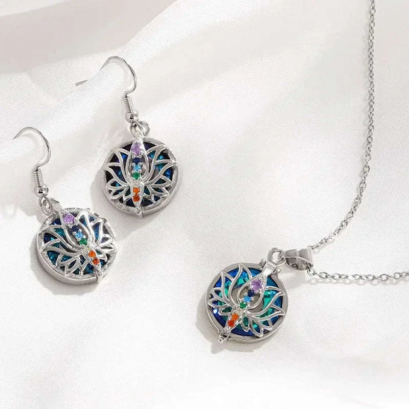 🌸 Elegant 7 Chakra Lotus Necklace: Healing Stone Pendant for Women – Energy Balance Yoga Jewelry & Meaningful Anniversary Gift
