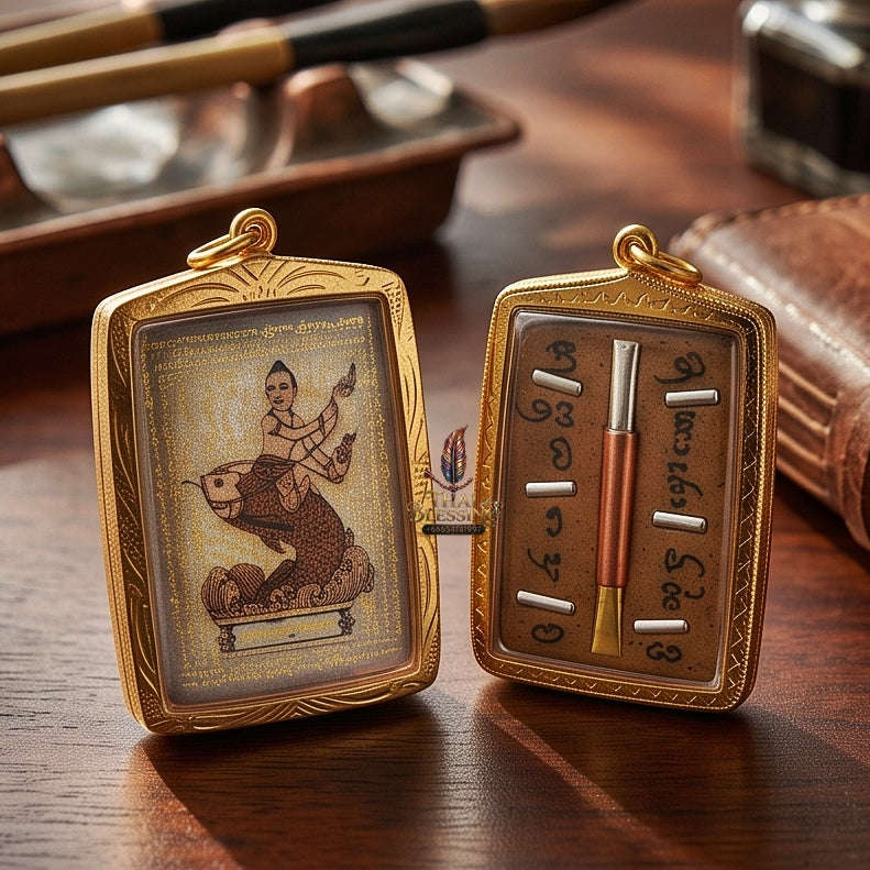 Elite Erotic Aura & Sovereign Social Dominance Locket Kumanthong Edition Phongphraikuman & Sacred Wealth Powders Phra Achan Supphasit Thai Blessing Co By RURUECHA