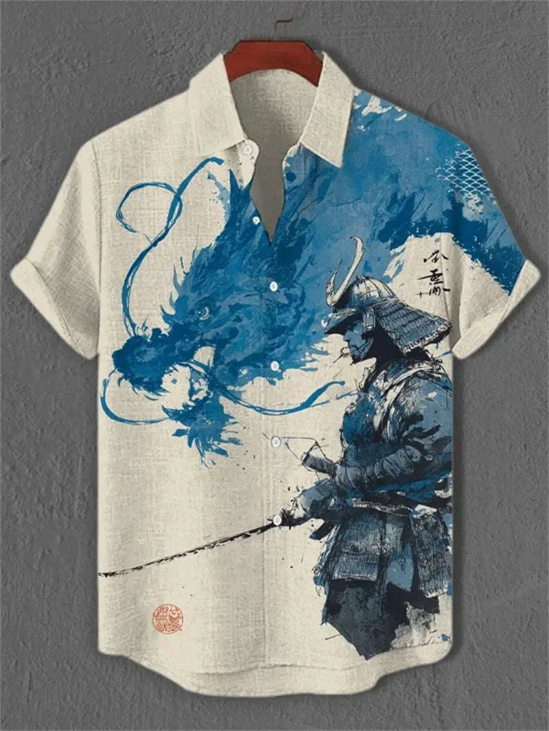 ✨ Emerald Noir Retro-Linen Cat Shirt: Men’s Artistic Dark Green Short Sleeve Top with Vintage Black Cat Graphic & Breathable Heritage Fabric (2026 Edition) JU793