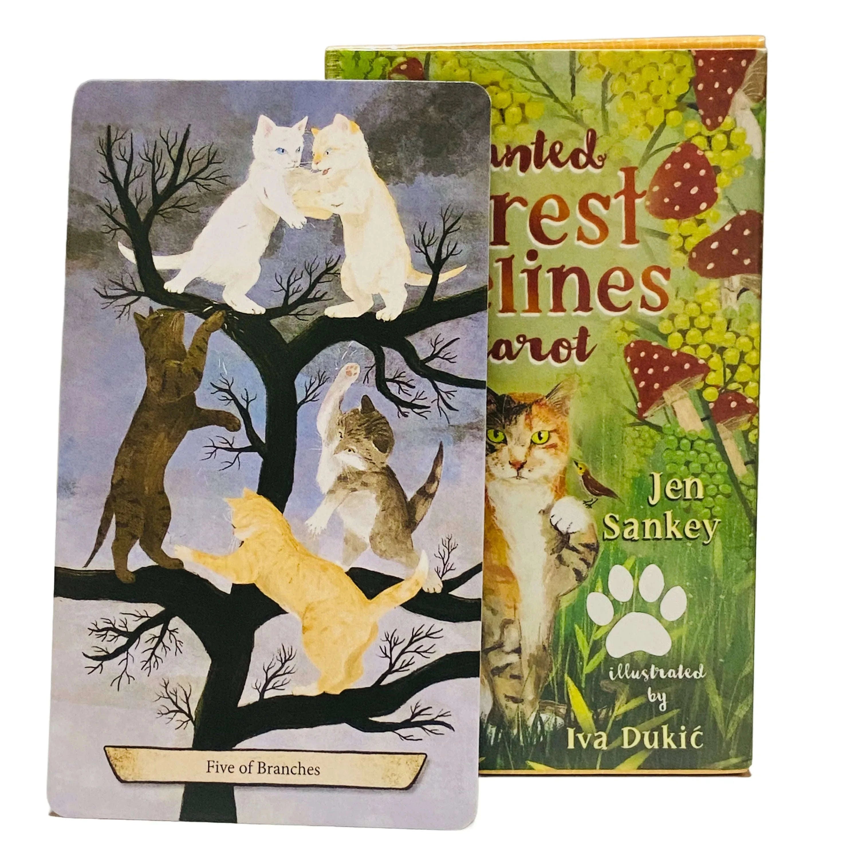 Enchanted Forest Felines Tarot Cards - 78 Cat-omancy Cards for Cat Lovers and Spiritual Readings