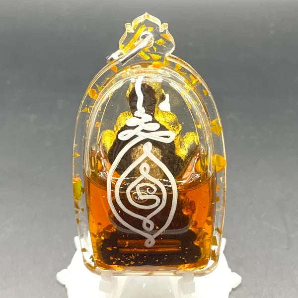 Enchanting Mae Poe Amulet with Blessed Twin Oil Casing - Sacred Charm by Ajarn Nankong of Pu Yai Tattoo School, Chiang Mai 2568