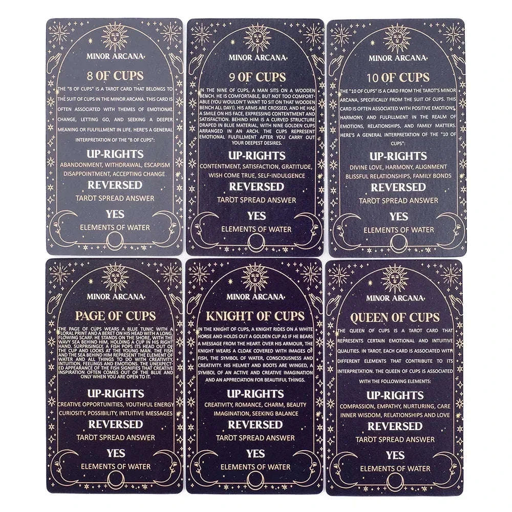 🌈 English Visions Tarot Deck – 78-Card Pocket-Sized Divination Deck for Intuitive Learning and Party Entertainment