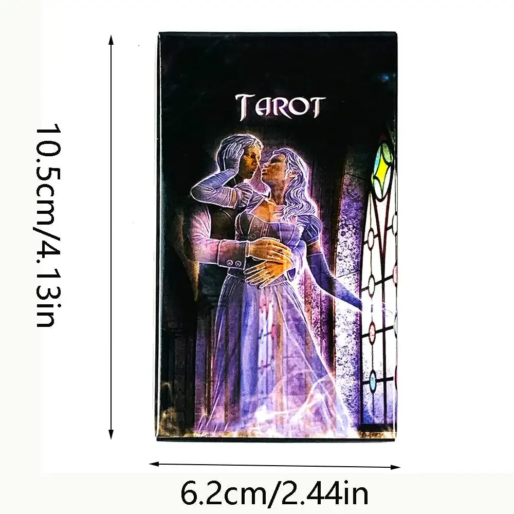 🔮English Visions Tarot Deck – 78 Cards Full Fate & Divination Edition, Ideal for Family Board Games and Tarot Readings