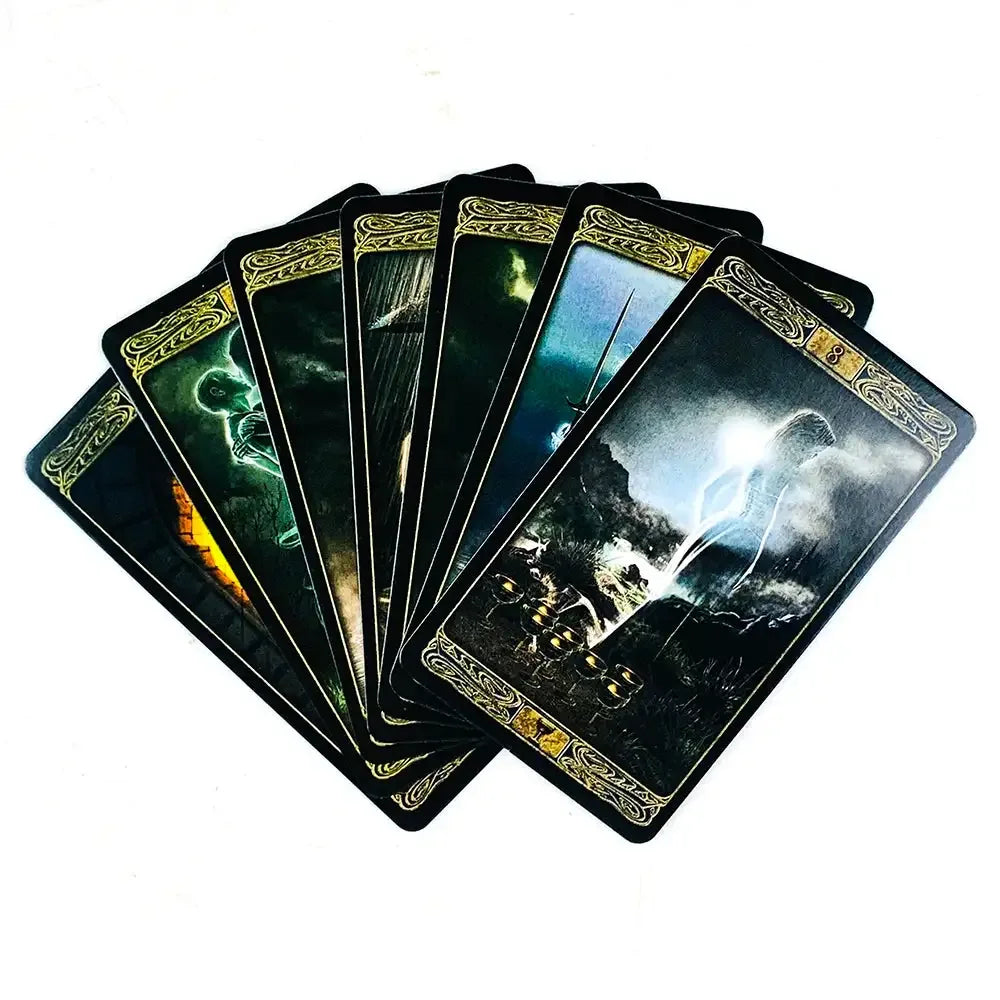 🔮English Visions Tarot Deck – 78 Cards Full Fate & Divination Edition, Ideal for Family Board Games and Tarot Readings