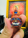Buddha Art Kuvera Coin - Blessed Enamel-Coated Head Coin by Luang Pho Pat, Wat Huai Duan, Nakhon Sawan Default Title