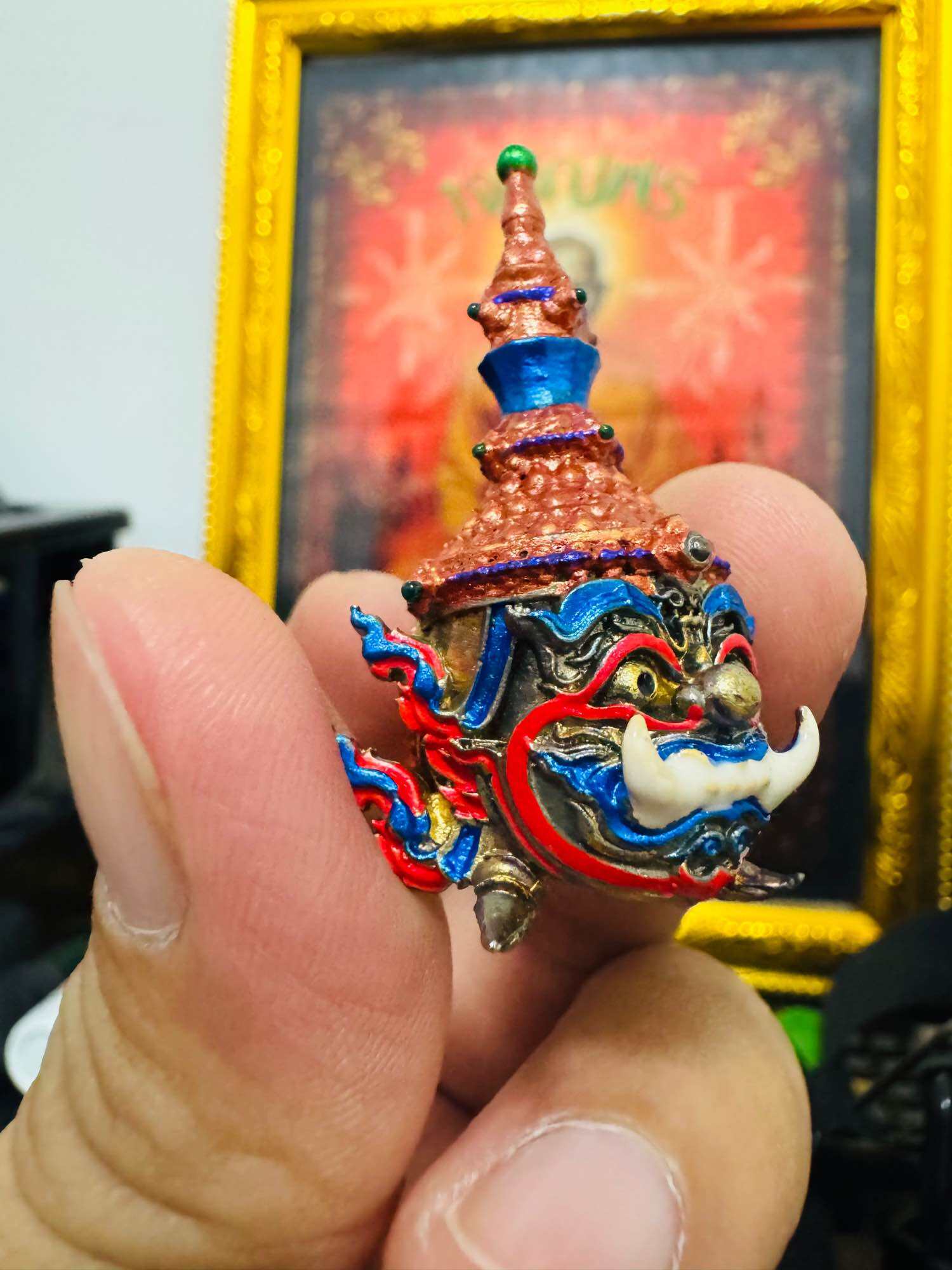⚡ Enhance Your Luck and Destiny with the Buddha Art Kuvera Noi Ariya Sap﻿ – Enamel-Coated Head Coin with Clear Authentic Codes, Blessed by Luang Pho Pat of Wat Huai Duan, Nakhon Sawan! ⚡