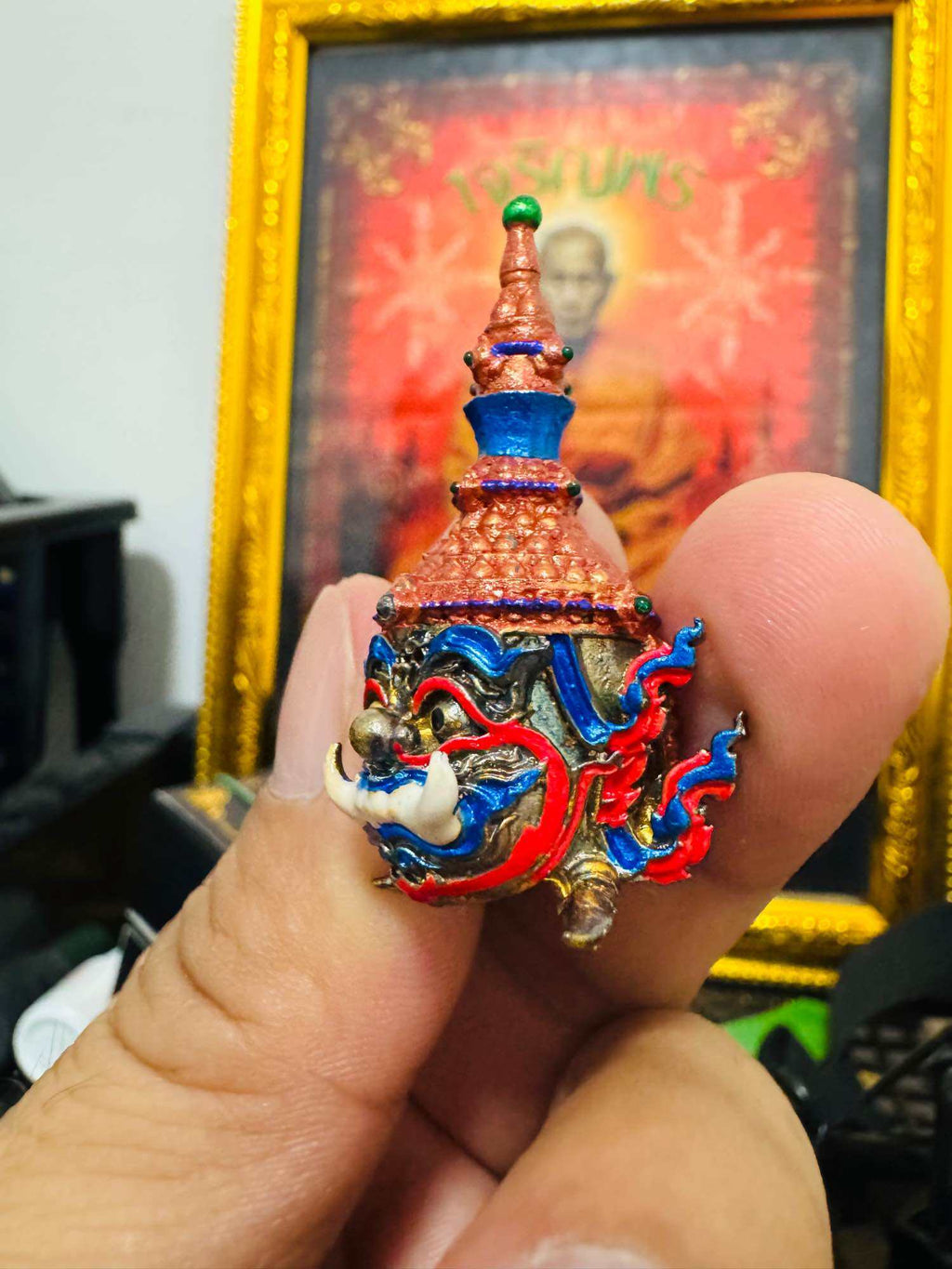 ⚡ Enhance Your Luck and Destiny with the Buddha Art Kuvera Noi Ariya Sap﻿ – Enamel-Coated Head Coin with Clear Authentic Codes, Blessed by Luang Pho Pat of Wat Huai Duan, Nakhon Sawan! ⚡