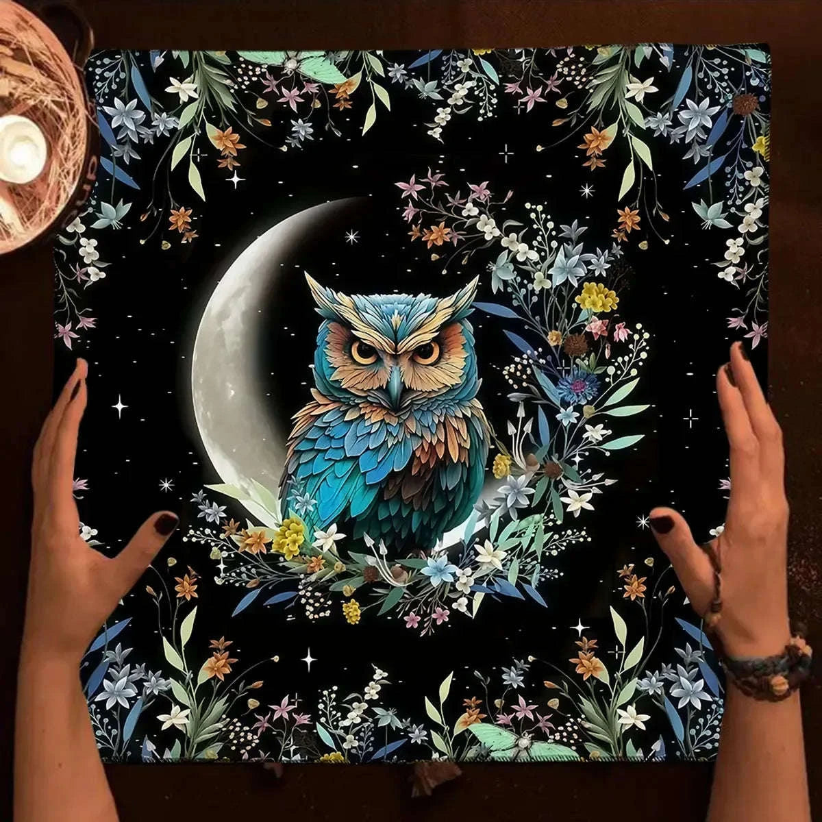 🐾Esoteric Black Cat Tarot Tablecloth | Star Moon Waterproof Dining Table Decor & Accessories – Ritual Altar Theme Decor YLB-1