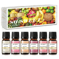 EUQEE 6pcs Fragrance Oils Gift Set – Premium Aromatherapy Essential Oils for Diffusers, Candles, and Soap Making 6x10ml Fruit Series