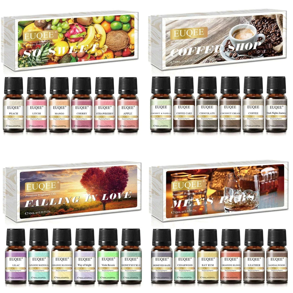 EUQEE 6pcs Fragrance Oils Gift Set – Premium Aromatherapy Essential Oils for Diffusers, Candles, and Soap Making