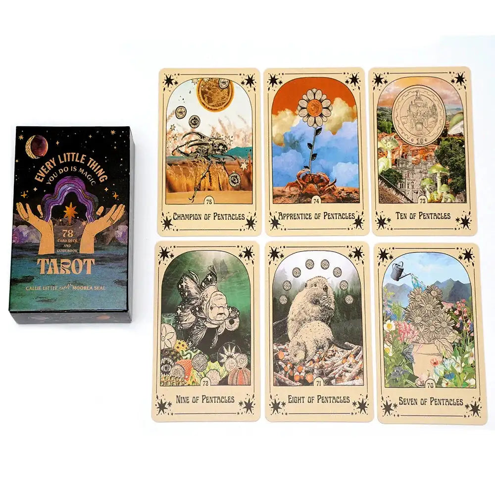 Every Little Thing You Do Is Magic Tarot – 78 Cards for Mindfulness, Mental Health, and Personal Growth, Compact 10.3 x 6 cm