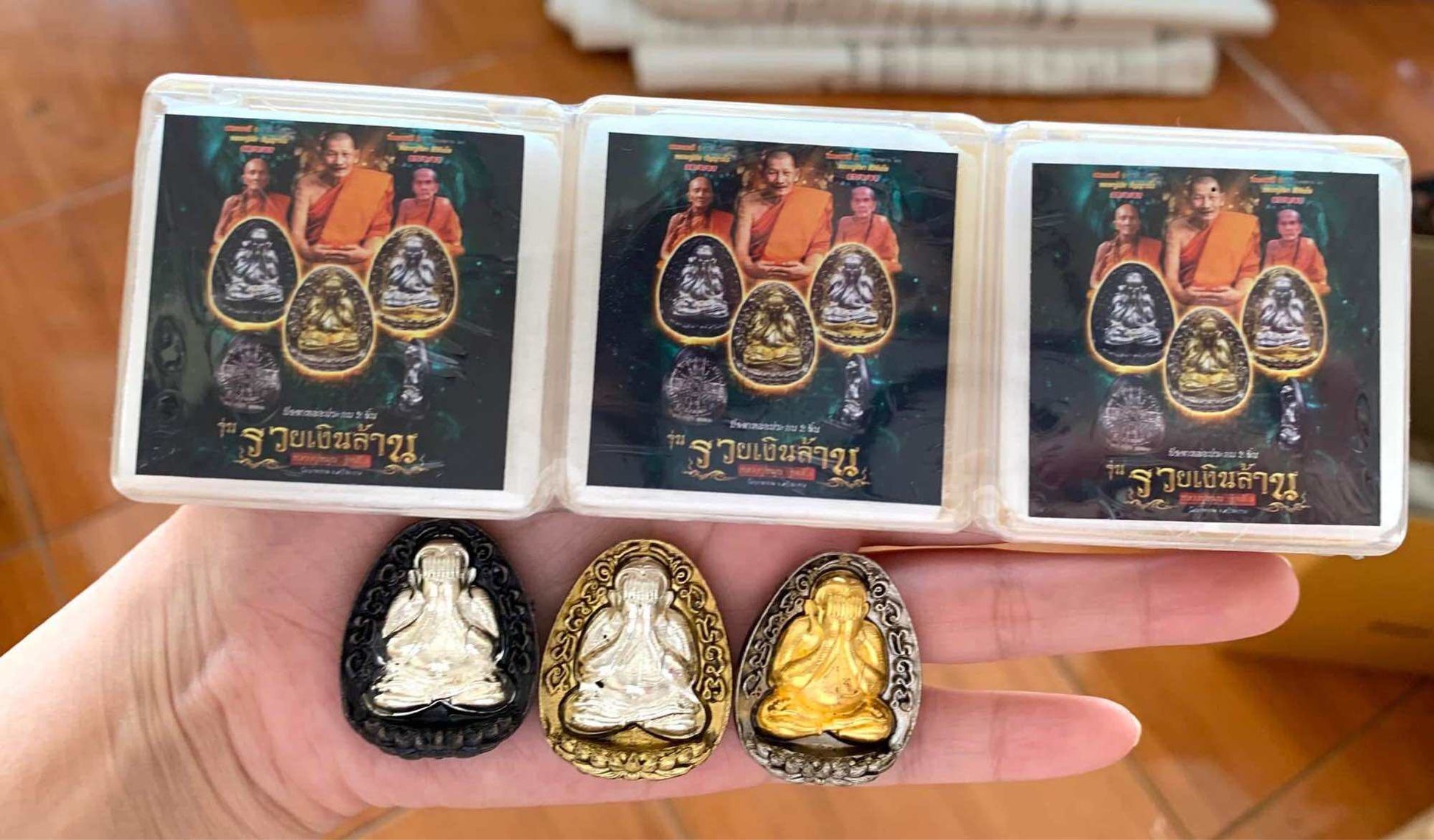 🔮Exclusive Pra Pidta Trio – "Rich Millionaire Blessing" Edition Empowered by Luang Pu Mun Thitisilo of Wat Ban Chan, Sisaket Province