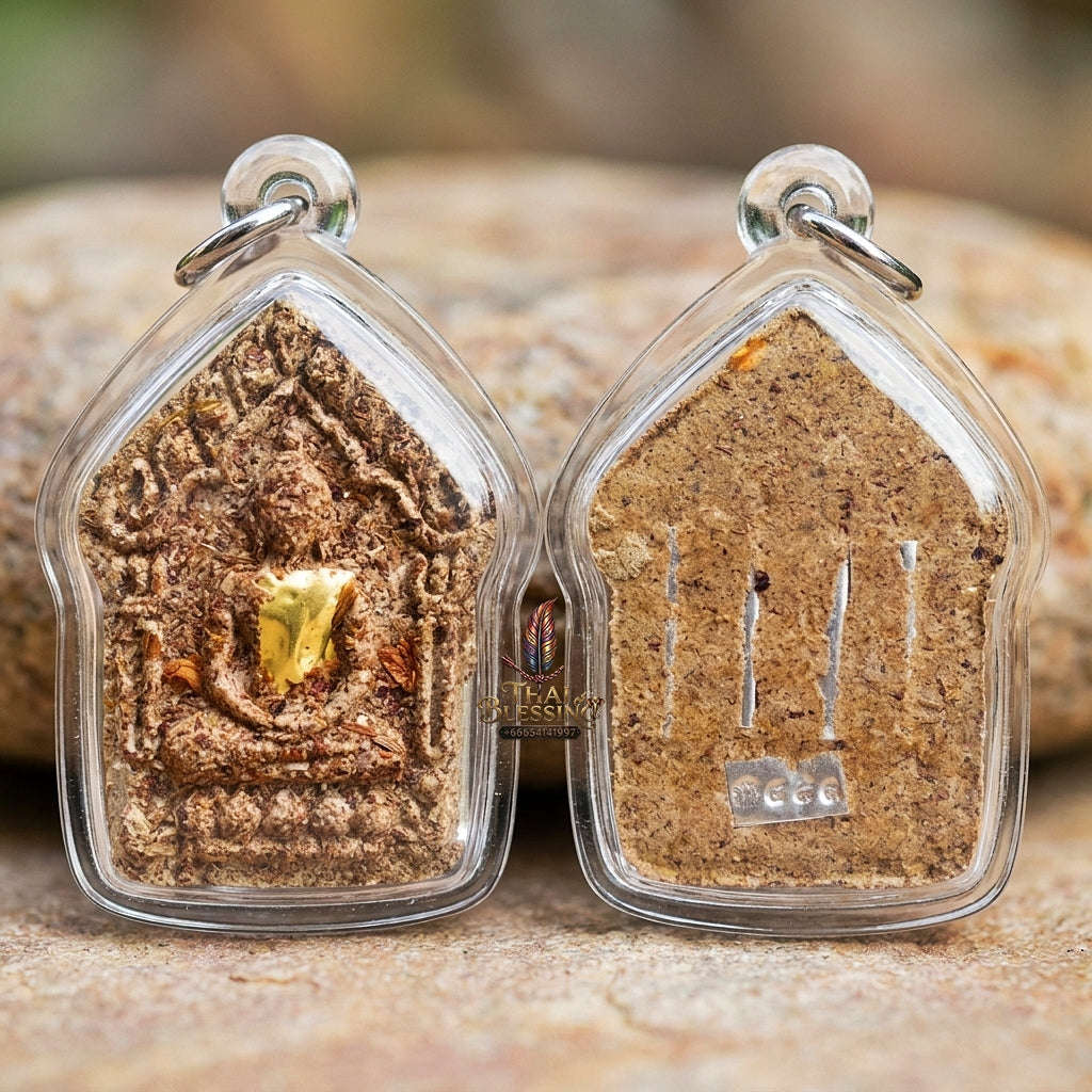 Extreme Charm Wealth Lucky Fortune Sacred Khun Phaen Pa Cha Da Herb Amulet Cased Luang Poo Mian Wat Chaniang Wanaram Buri Ram Thai Collectible Thai Blessing Co By RURUECHA