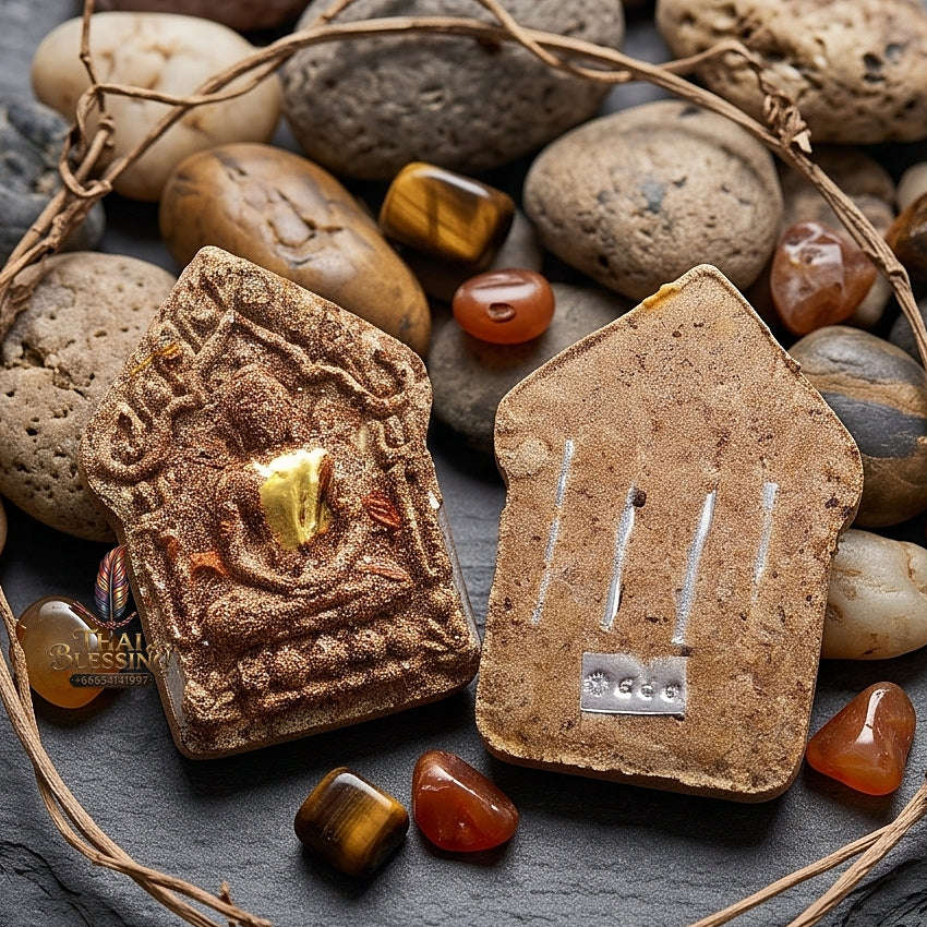 Extreme Charm Wealth Lucky Fortune Sacred Khun Phaen Pa Cha Da Herb Amulet Cased Luang Poo Mian Wat Chaniang Wanaram Buri Ram Thai Collectible Thai Blessing Co By RURUECHA
