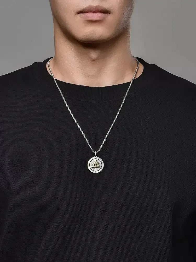 👁️ Eye of Horus Necklace – Evil Eye Pendant | Ancient Egypt Protection Jewelry | Spiritual Amulet Gift for Men & Women