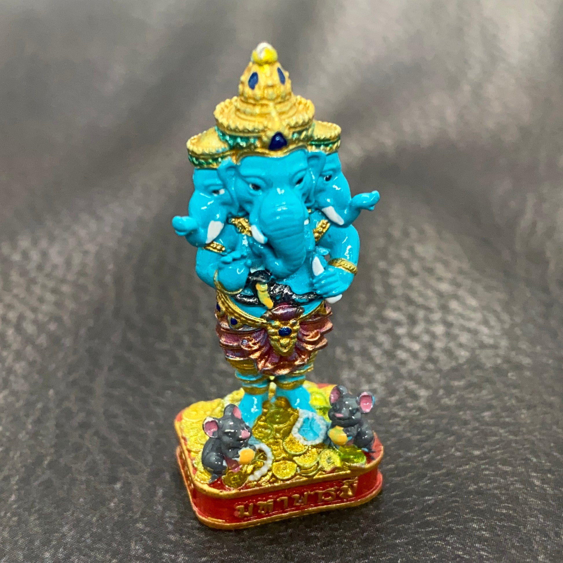 Ganesha 3-Headed Amulet – Maha Baramee Edition by Luang Pho Phat, Wat Huai Duan