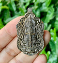 👹 Thao Wessuwan Coin "Thep Prathan Porn" (God's Blessing) - Satta Loha Alpaca Mask Edition: Luang Phor Suchart, Wat Sila Dok Mai – Wealth & Protection from Bad Luck