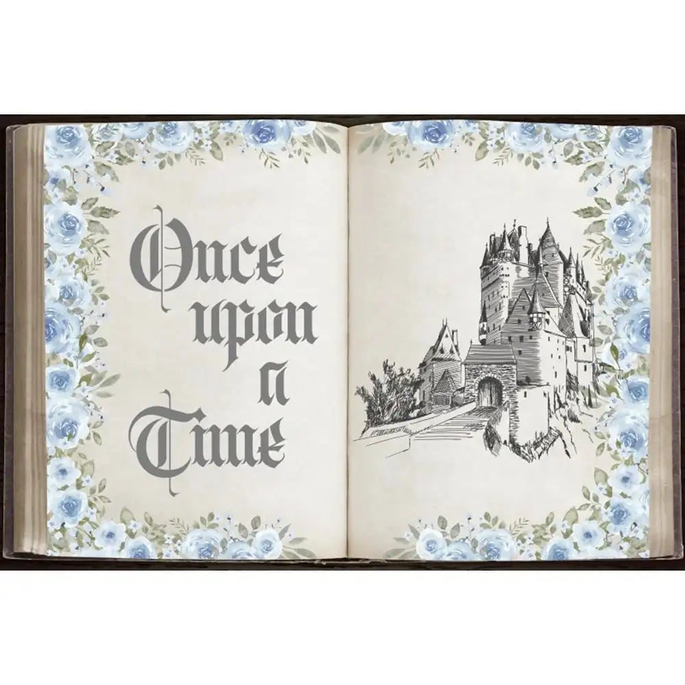 🏰 Fairy Tale Photography Backdrop – Magical Castle & Floral Theme for Weddings, Birthdays & Parties MX1882