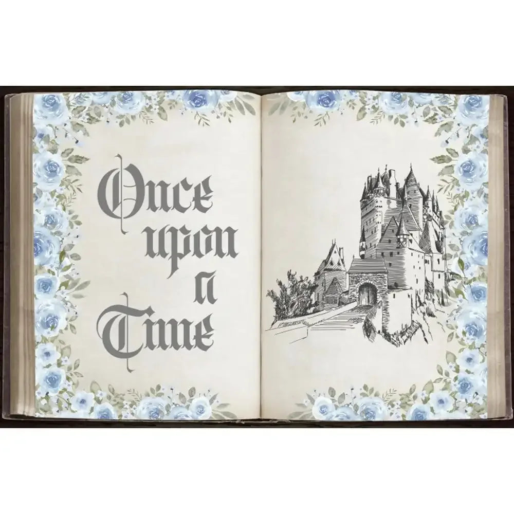🏰 Fairy Tale Photography Backdrop – Magical Castle & Floral Theme for Weddings, Birthdays & Parties MX1882