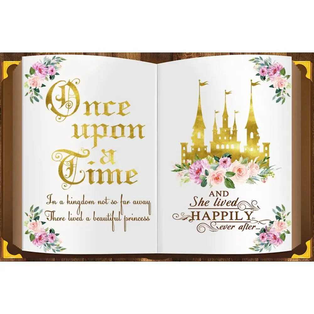 🏰 Fairy Tale Photography Backdrop – Magical Castle & Floral Theme for Weddings, Birthdays & Parties MX1892