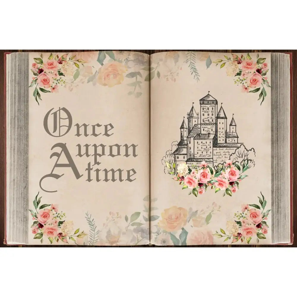 🏰 Fairy Tale Photography Backdrop – Magical Castle & Floral Theme for Weddings, Birthdays & Parties MX1879