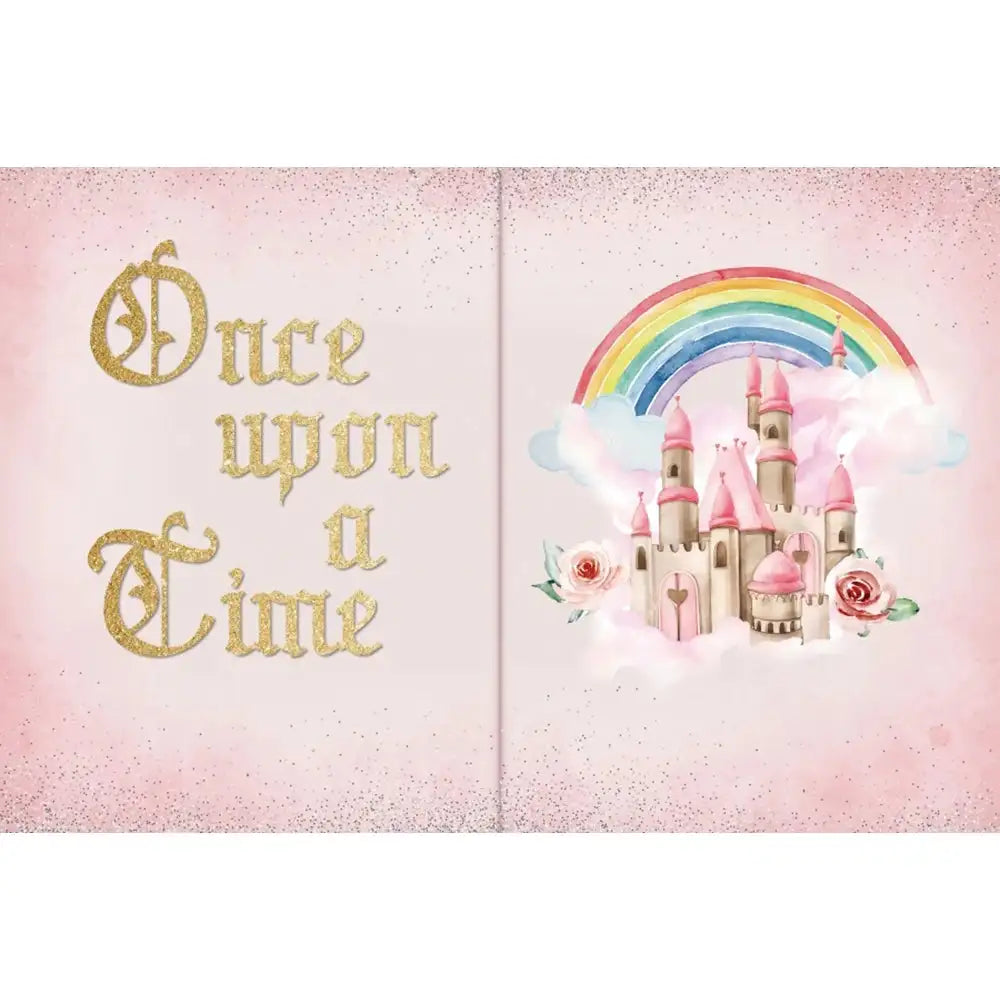 🏰 Fairy Tale Photography Backdrop – Magical Castle & Floral Theme for Weddings, Birthdays & Parties MX1869