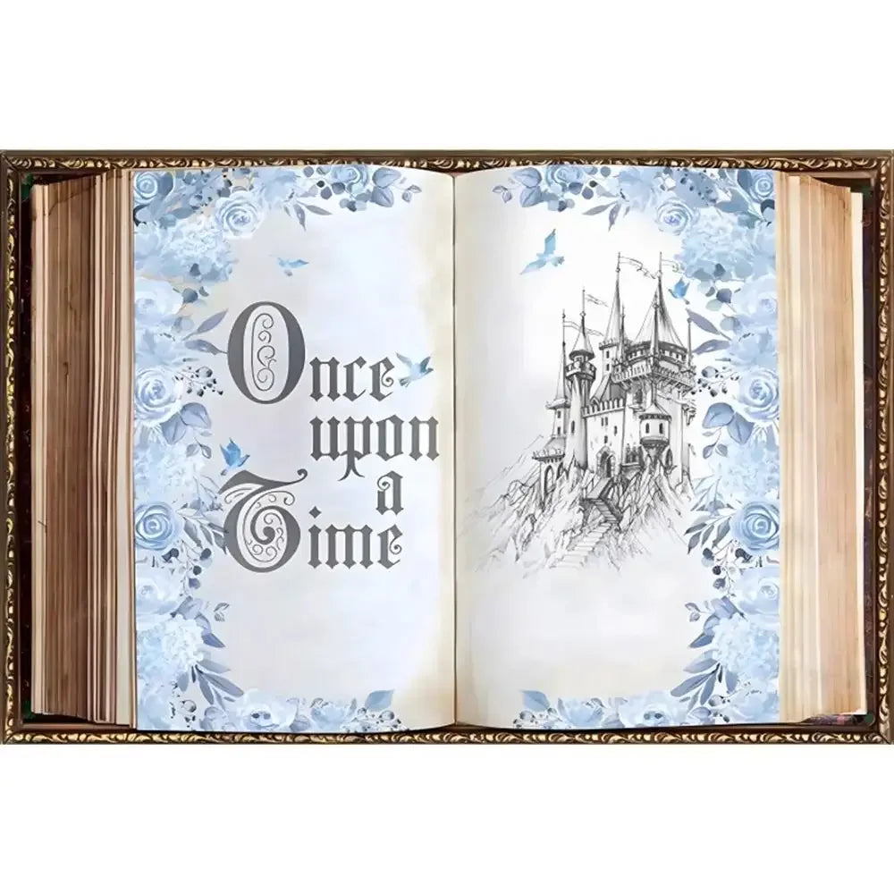 🏰 Fairy Tale Photography Backdrop – Magical Castle & Floral Theme for Weddings, Birthdays & Parties MX1888