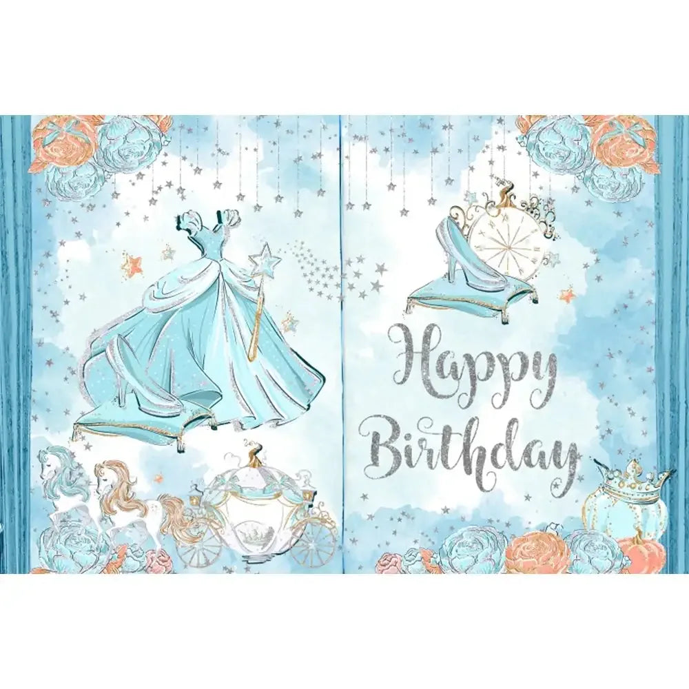 🏰 Fairy Tale Photography Backdrop – Magical Castle & Floral Theme for Weddings, Birthdays & Parties MX1895