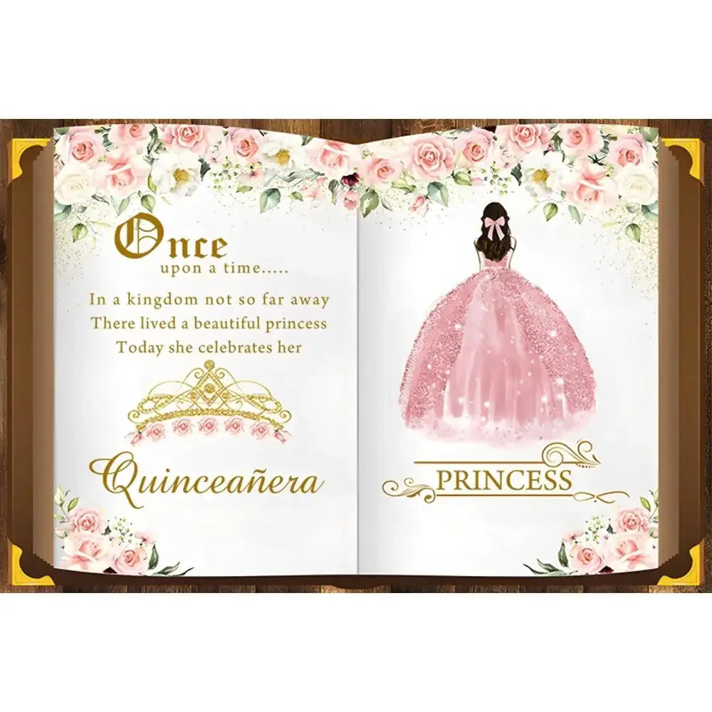 🏰 Fairy Tale Photography Backdrop – Magical Castle & Floral Theme for Weddings, Birthdays & Parties MX1889