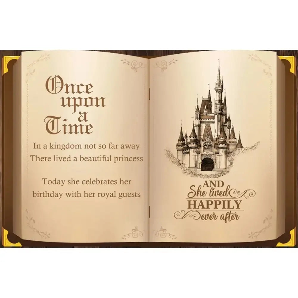 🏰 Fairy Tale Photography Backdrop – Magical Castle & Floral Theme for Weddings, Birthdays & Parties MX1876
