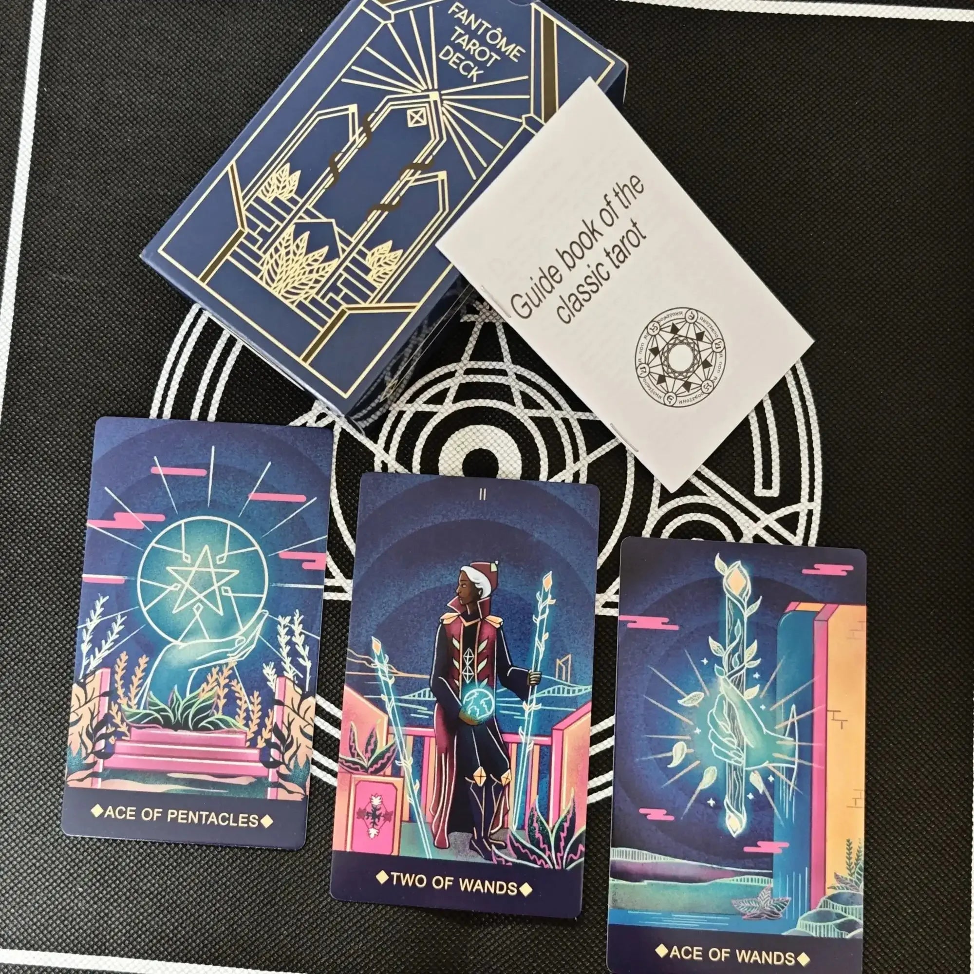 🃏 Fantome Tarot Deck 12x7 cm – 78-Card Deluxe Tarot with Paper Manual, Multidimensional Spiritual Guidance Game