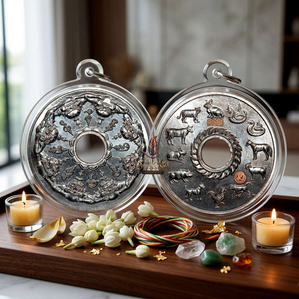 ✨ [Fate-Stabilizer] Sacred Phra Rahu "Wealth-Magnet" Antique Copper Coin – Master-Blessed by Phra Achan Prasut, Wat Nai Tao (Exclusive 2026 Success Token) Thai Blessing Co By RURUECHA