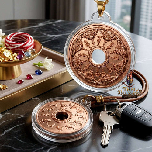 ✨ [Fate-Stabilizer] Sacred Phra Rahu "Wealth-Magnet" Copper Coin – Master-Blessed by Phra Achan Prasut, Wat Nai Tao (Exclusive 2026 Success Token) Thai Blessing Co By RURUECHA