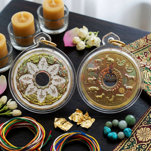 ✨ [Fate-Stabilizer] Sacred Phra Rahu "Wealth-Magnet" Satta-Loha White Enamel Coin – Master-Blessed by Phra Achan Prasut, Wat Nai Tao (Exclusive 2026 Success Token)