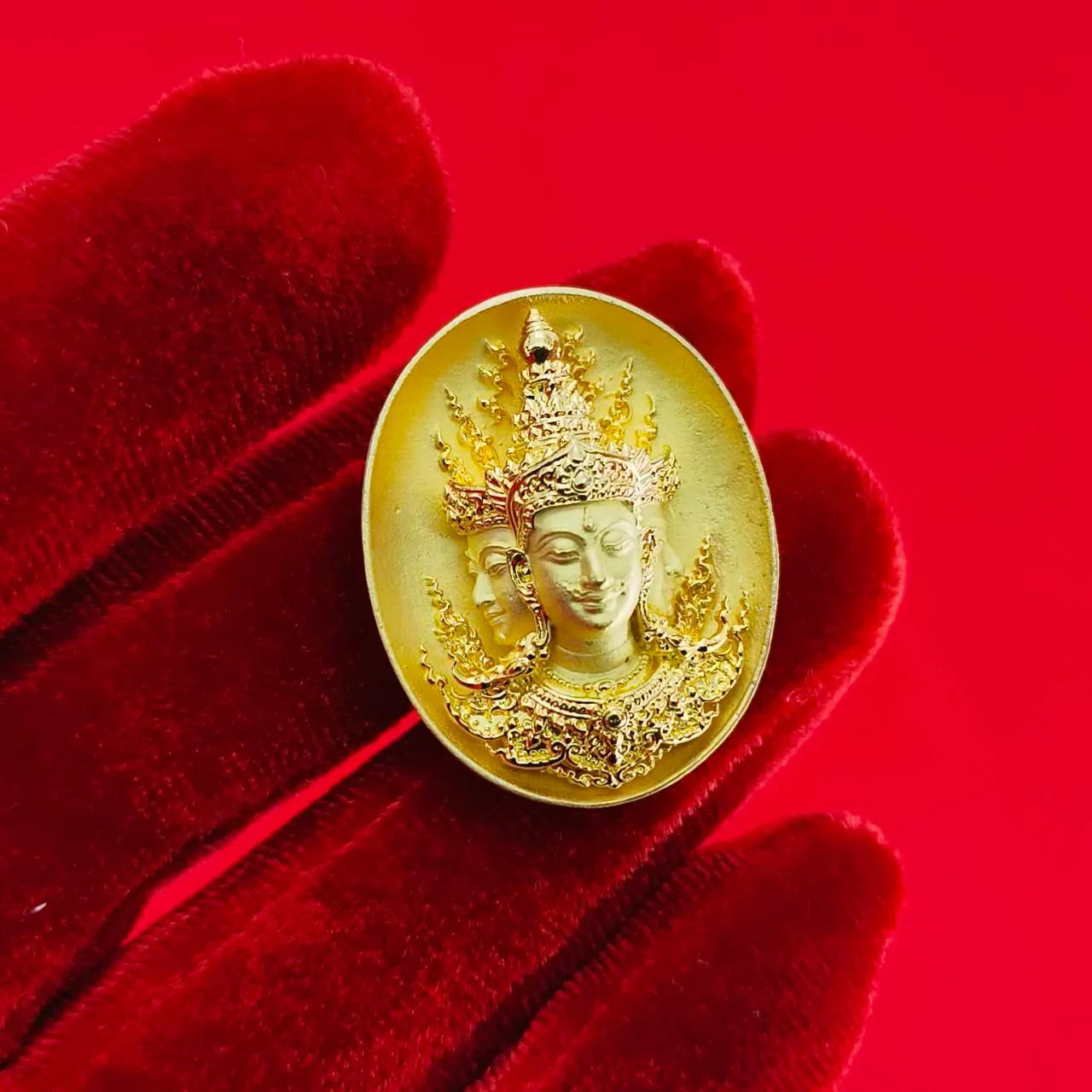 Sacred Phra Phrom Amulet - Phon Phrom Likhit Edition for Prosperity and Protection