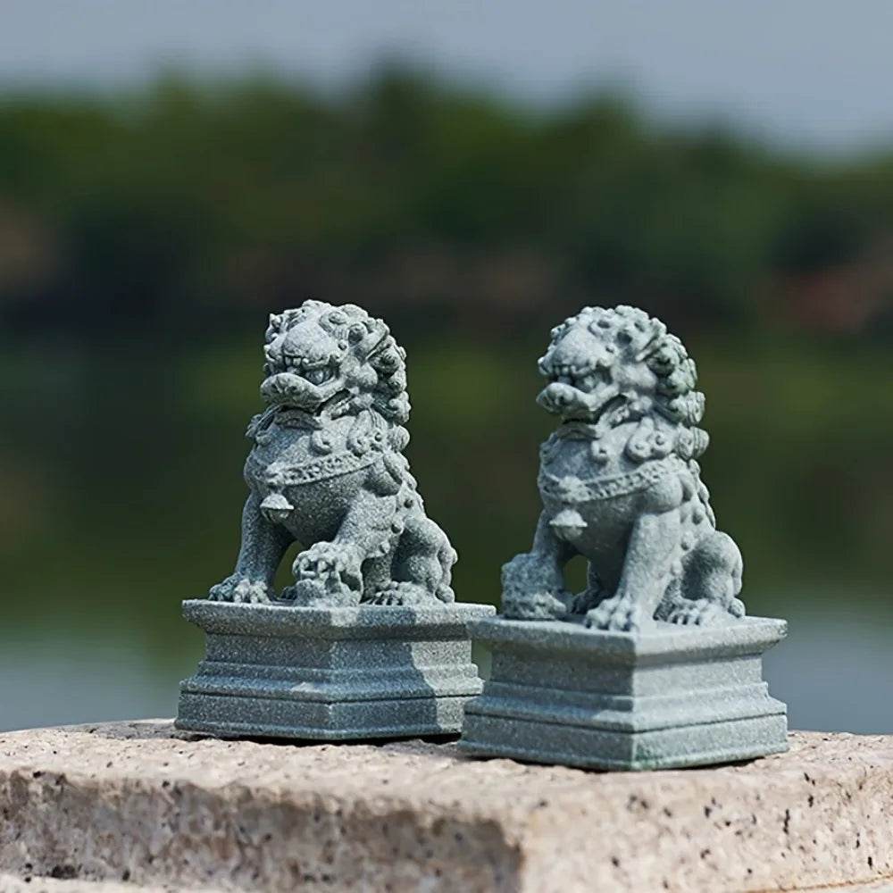 🦁 Thai Foo Dog Statues – FU Foo Dogs Guardian Lion Statues for Home Protection & Prosperity
