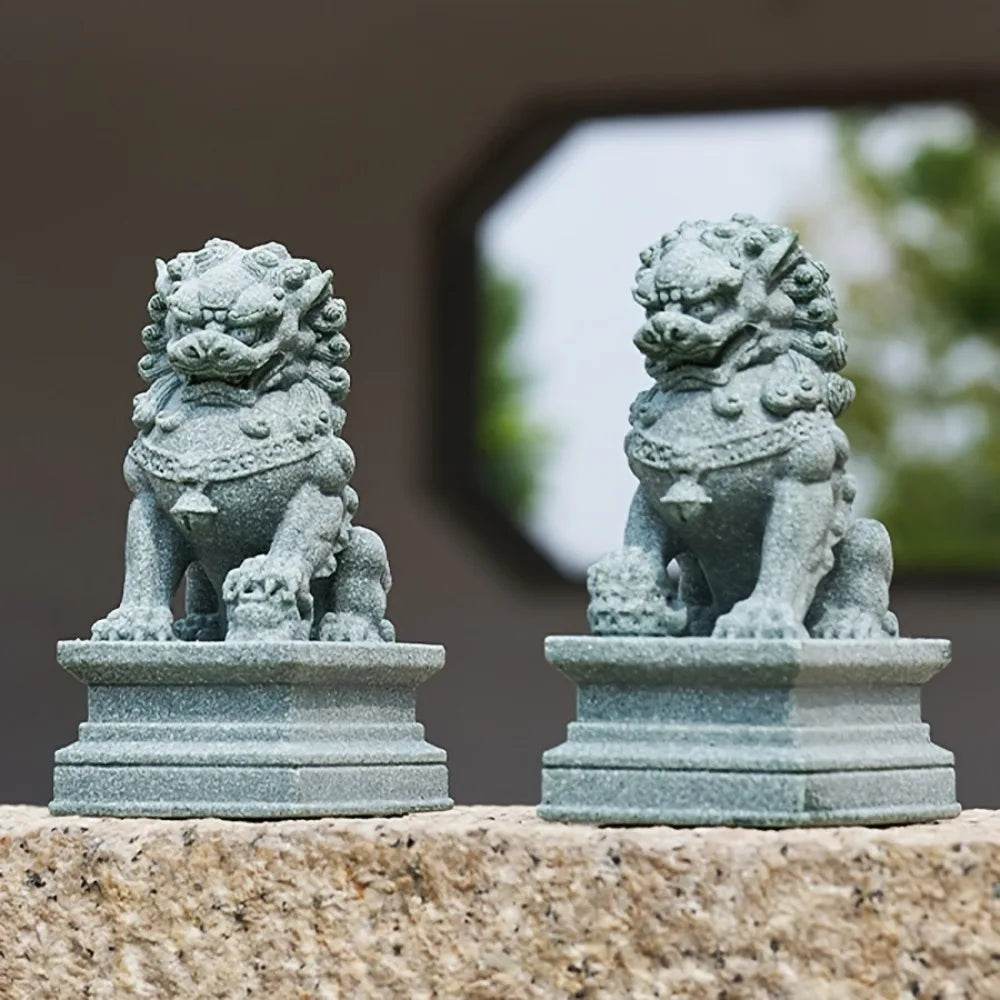 🦁 Thai Foo Dog Statues – FU Foo Dogs Guardian Lion Statues for Home Protection & Prosperity