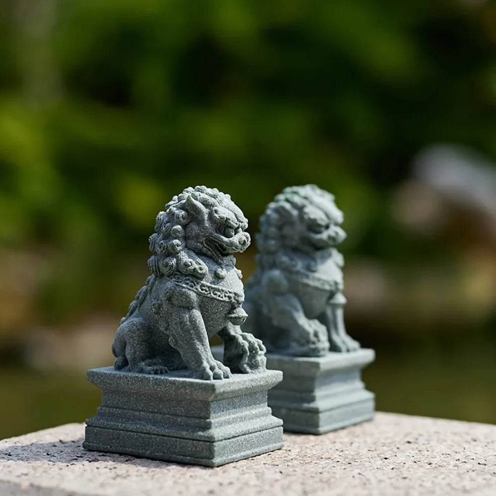 🦁 Thai Foo Dog Statues – FU Foo Dogs Guardian Lion Statues for Home Protection & Prosperity