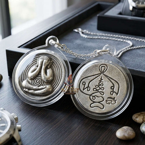 ✨ 🛡️ First-Edition Polished White Gold Met Kadum Pidta Sacred Amulet – Ultimate Guardian for Extreme Wealth Attraction, Impenetrable Protection, and Business Luck 🛡️ ✨ Thai Blessing Co By RURUECHA