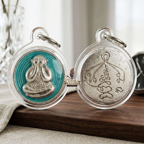 ✨ 🛡️ First-Edition Silver-Plated and Color-Enamelled Bronze Met Kadum Pidta Sacred Amulet – Ultimate Guardian for Extreme Wealth Attraction, Impenetrable Protection, and Business Luck 🛡️ ✨ Thai Blessing Co By RURUECHA