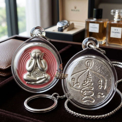 ✨ 🛡️ First-Edition Silver-Plated and Color-Enamelled Bronze Met Kadum Pidta Sacred Amulet – Ultimate Guardian for Extreme Wealth Attraction, Impenetrable Protection, and Business Luck 🛡️ ✨ Thai Blessing Co By RURUECHA