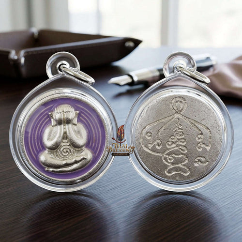 ✨ 🛡️ First-Edition Silver-Plated and Color-Enamelled Bronze Met Kadum Pidta Sacred Amulet – Ultimate Guardian for Extreme Wealth Attraction, Impenetrable Protection, and Business Luck 🛡️ ✨ Thai Blessing Co By RURUECHA