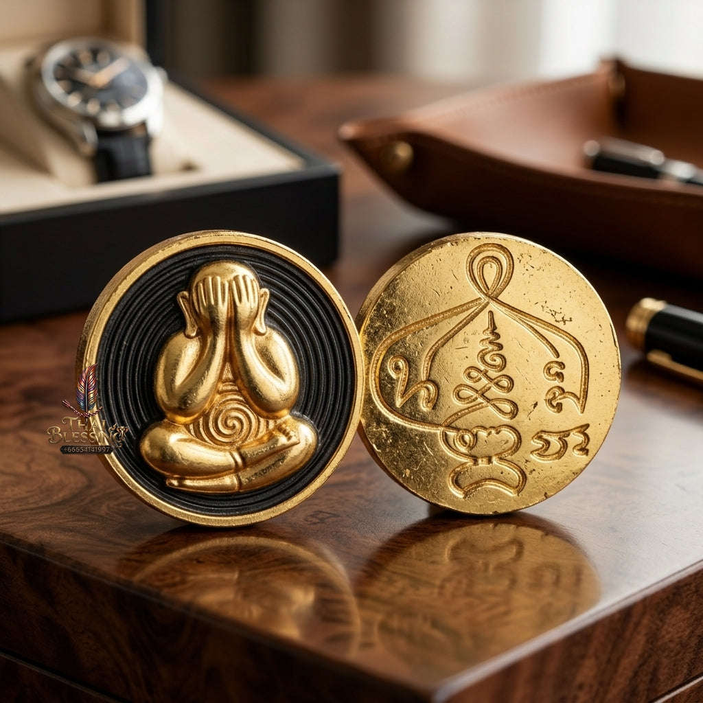 ✨ 🛡️ First-Edition Triple-Set Two-Tone 2K Plated Met Kadum Pidta Sacred Amulets – Ultimate Guardian Trio for Extreme Wealth Attraction, Impenetrable Protection, and Business Luck 🛡️ ✨ Thai Blessing Co By RURUECHA