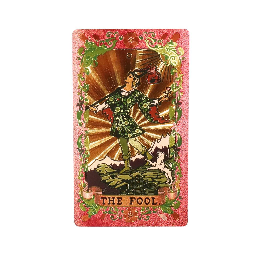 Flower Language Gold Foil Rider Tarot Deck – 78 Durable, Waterproof PET Plastic Cards, 12 x 7 cm