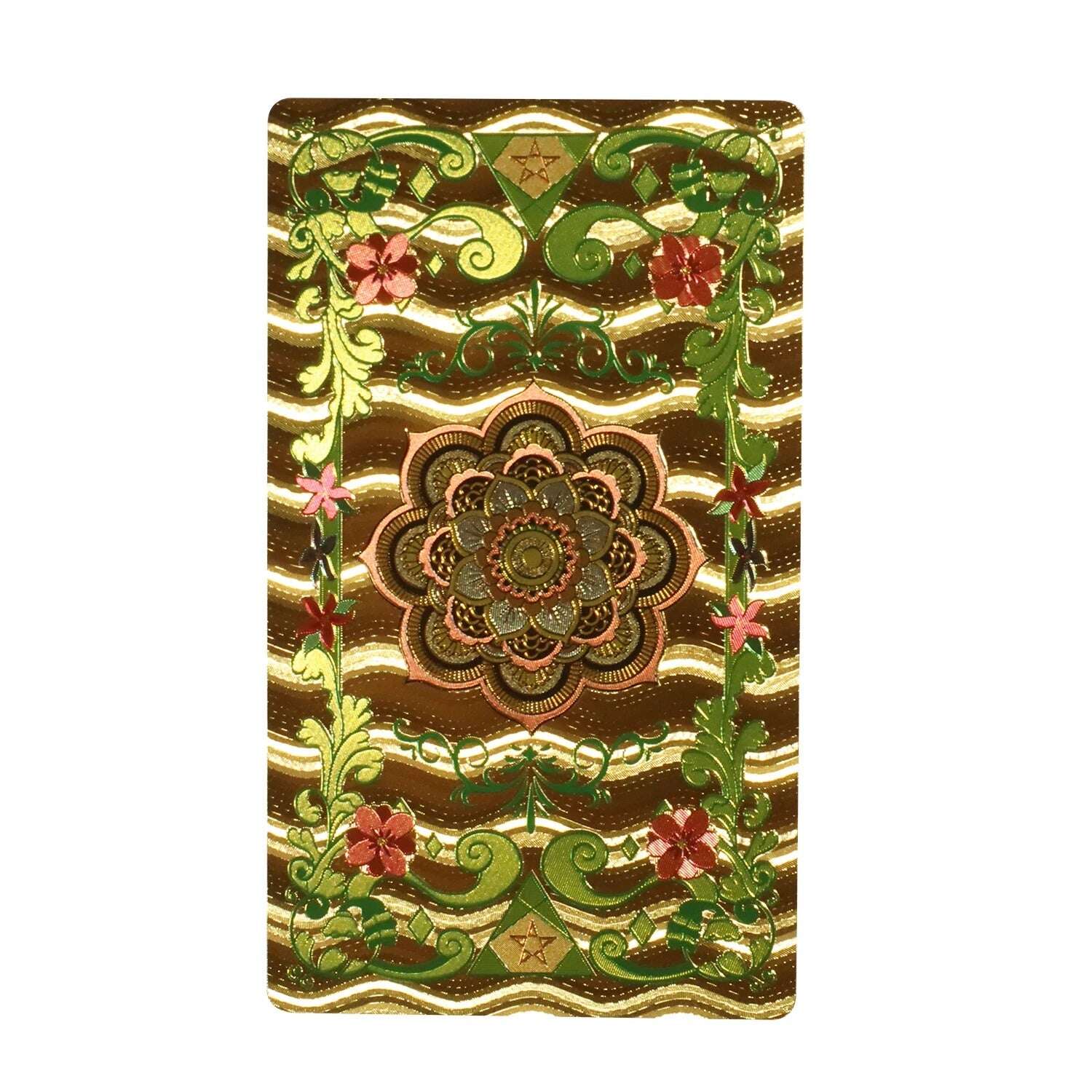 Flower Language Gold Foil Rider Tarot Deck – 78 Durable, Waterproof PET Plastic Cards, 12 x 7 cm