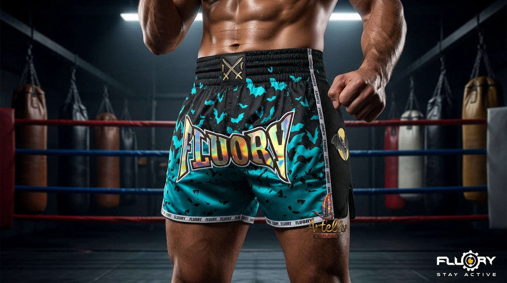 🥊 FLUORY Professional Muay Thai Shorts - High-Performance Polyester Training Trunks for Men, Women & Kids - Quick-Dry Breathable Kickboxing Gear - Advanced Combat Sports Apparel for MMA & Boxing Excellence
