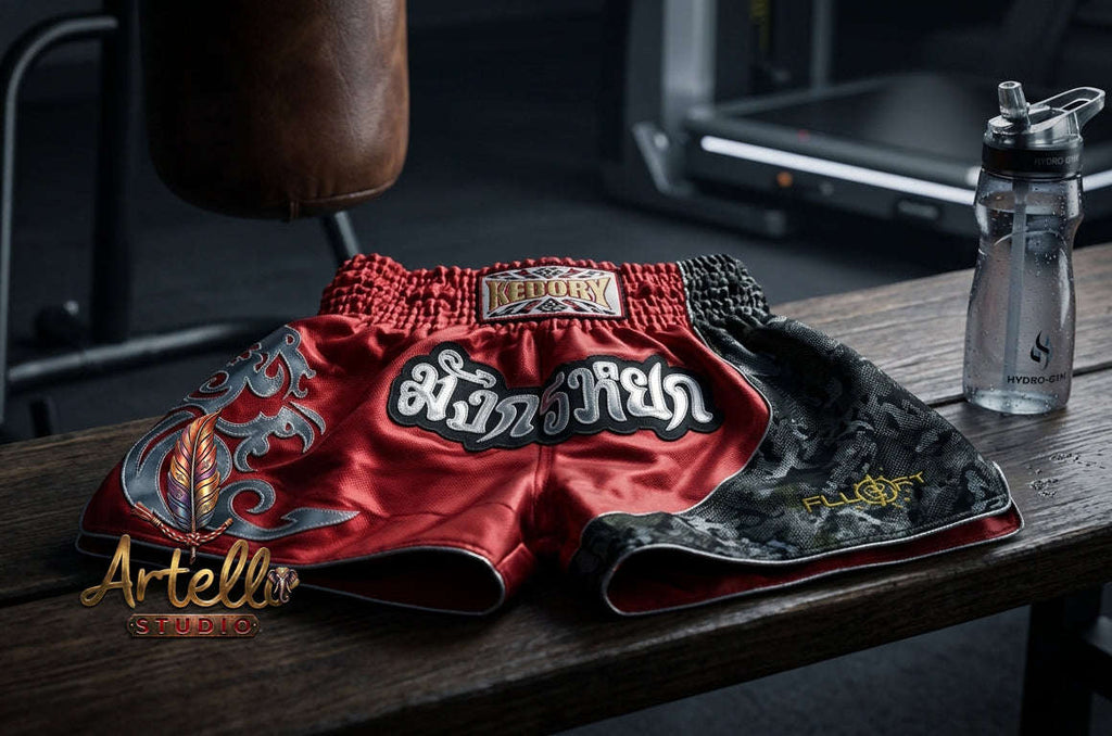 🥊 FLUORY Professional Muay Thai Shorts - High-Performance Polyester Training Trunks for Men, Women & Kids - Quick-Dry Breathable Kickboxing Gear - Advanced Combat Sports Apparel for MMA & Boxing Excellence