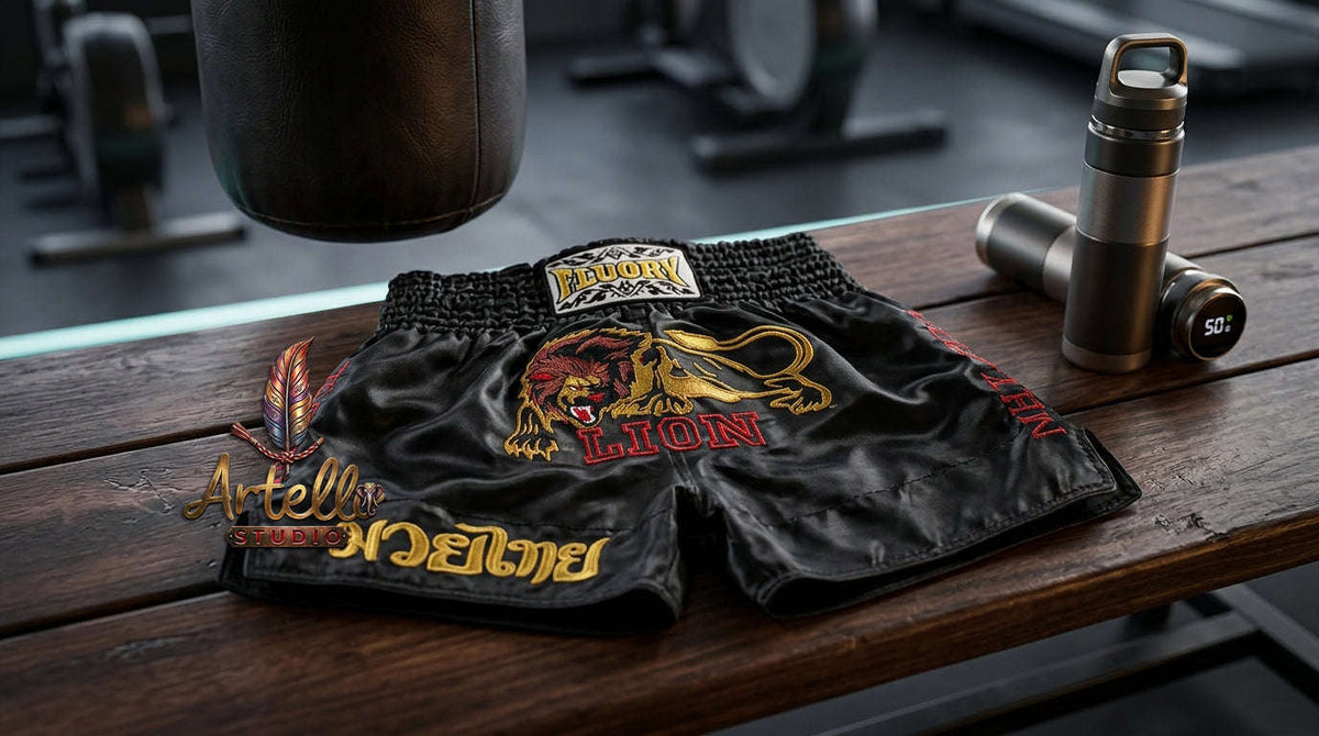 🥊 FLUORY Professional Muay Thai Shorts - High-Performance Polyester Training Trunks for Men, Women & Kids - Quick-Dry Breathable Kickboxing Gear - Advanced Combat Sports Apparel for MMA & Boxing Excellence