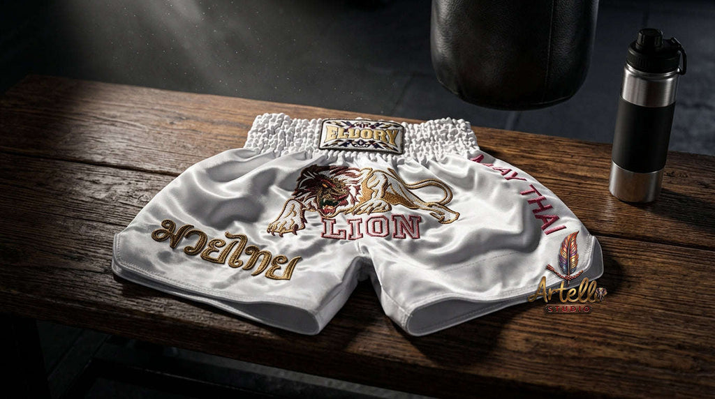 🥊 FLUORY Professional Muay Thai Shorts - High-Performance Polyester Training Trunks for Men, Women & Kids - Quick-Dry Breathable Kickboxing Gear - Advanced Combat Sports Apparel for MMA & Boxing Excellence